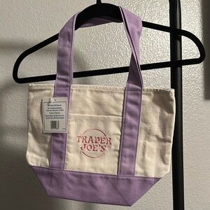 LNWT Purple Mini Pastel Canvas Tote Bag